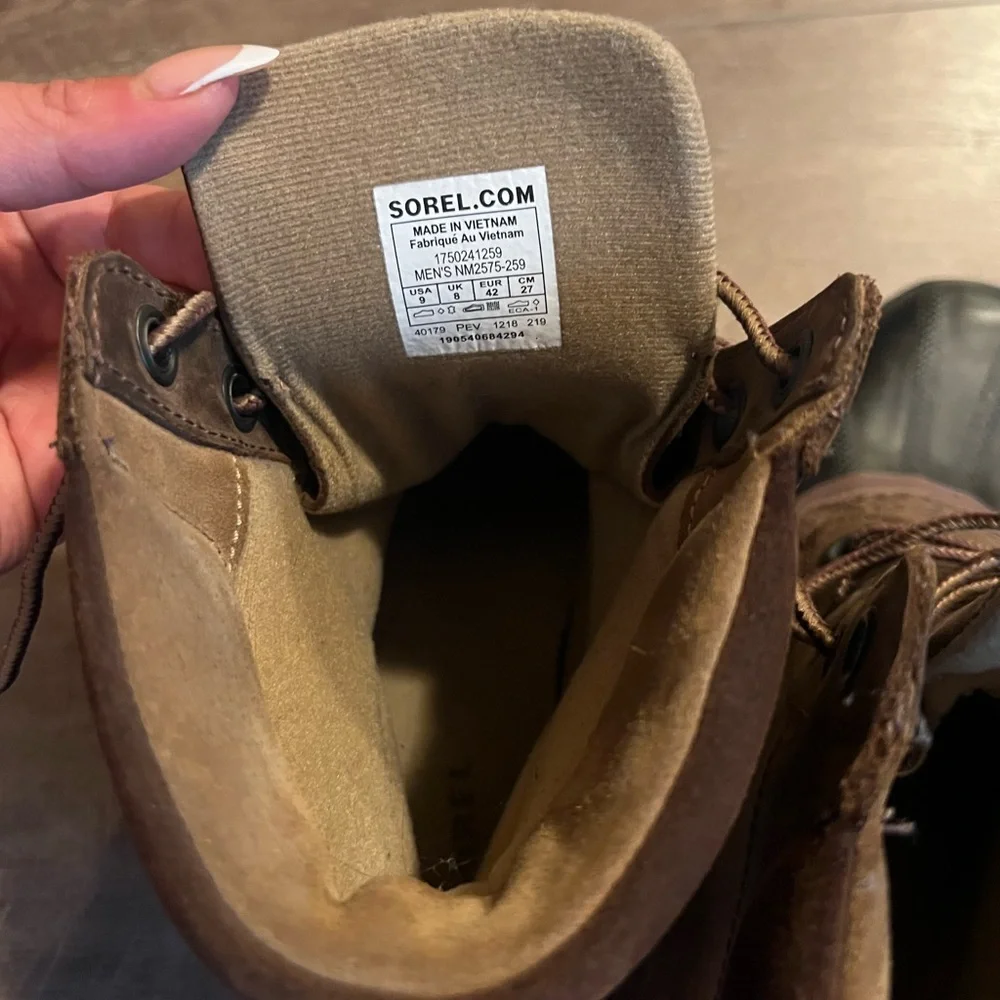 Sorel mens Cheyanne II brown waterproof insulated lace duck boot